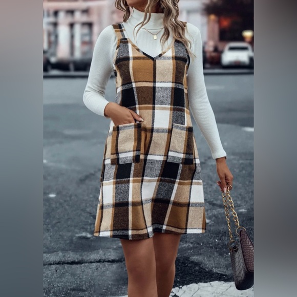 Plaid flannel mini fall dress by SHEIN in size 4 🍂🍂🍂 Soft, cozy fabric! - Picture 4 of 6